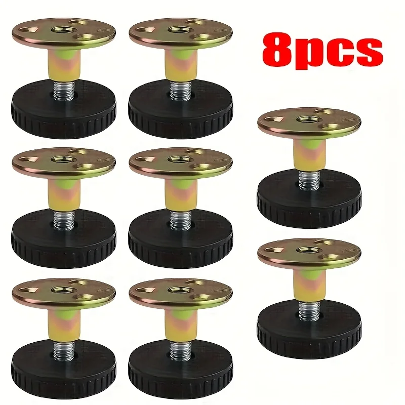 8pcs Heavy-Duty Adjustable Height Legs with Non-Slip Base - 27-40mm Height Increase, Sturdy Metal Construction Furniture
