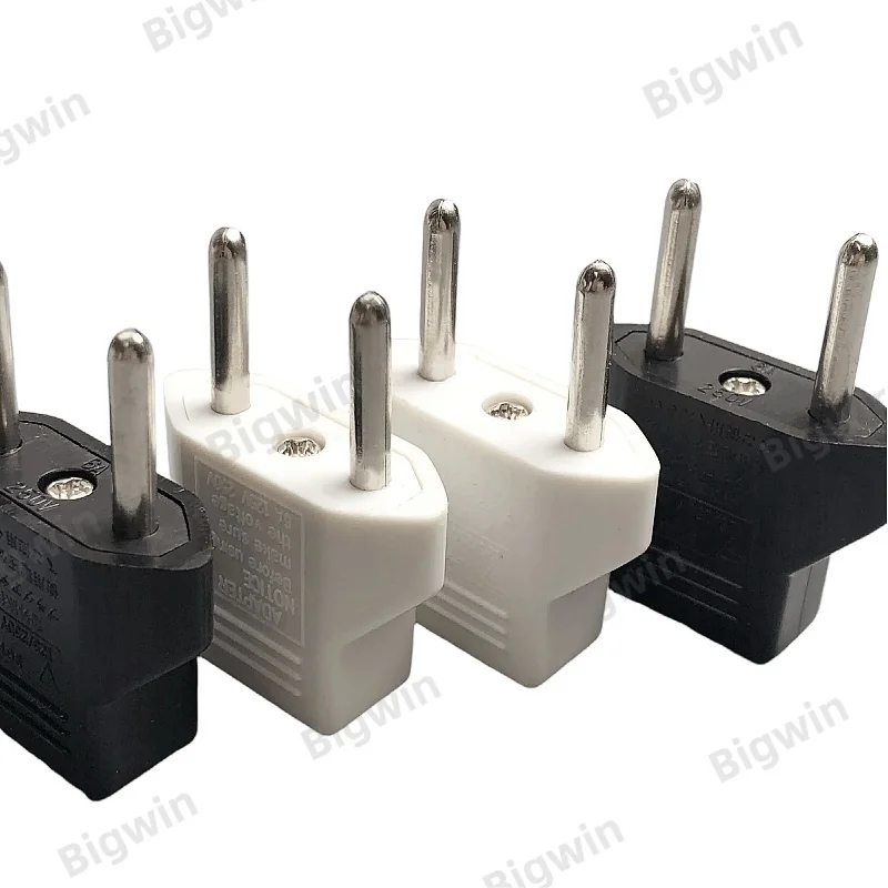 Portable US to Europe Plug Adapter American 2 Flat Pin to EU 2 Round Pin Travel Power Conversion Plug For Home Travel