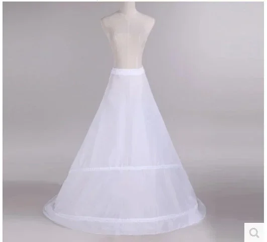 Underskirt saia de casamento deslizamento acessórios de casamento chemise 2 aros para uma linha cauda vestido anágua crinolina