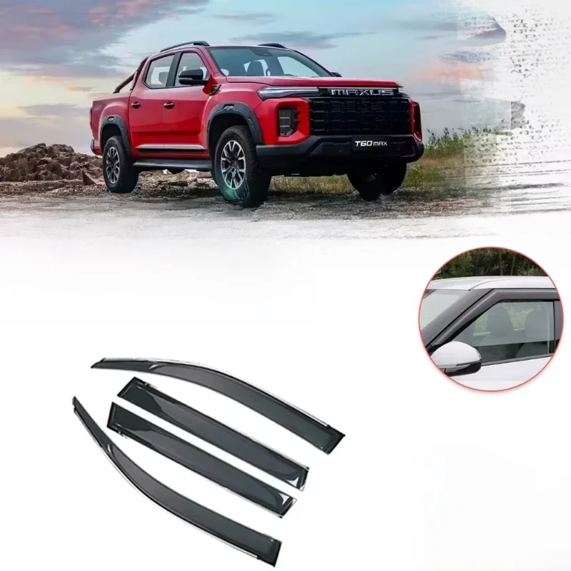 For Maxus T90 T60 MAX Bi-turbo Tornado 90 MG Extende Rain Eyebrow Shelter Vent Awning Deflector Guard Window Visor