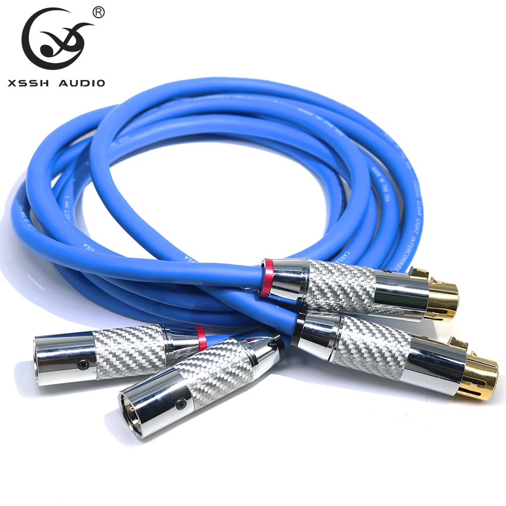 Signal Wire Line Cords XSSH DIY OEM ODM Hifi XLR Plug High Quality 2Core Pure Copper 10mm 2XLR Male to Female RCA Audio Cable