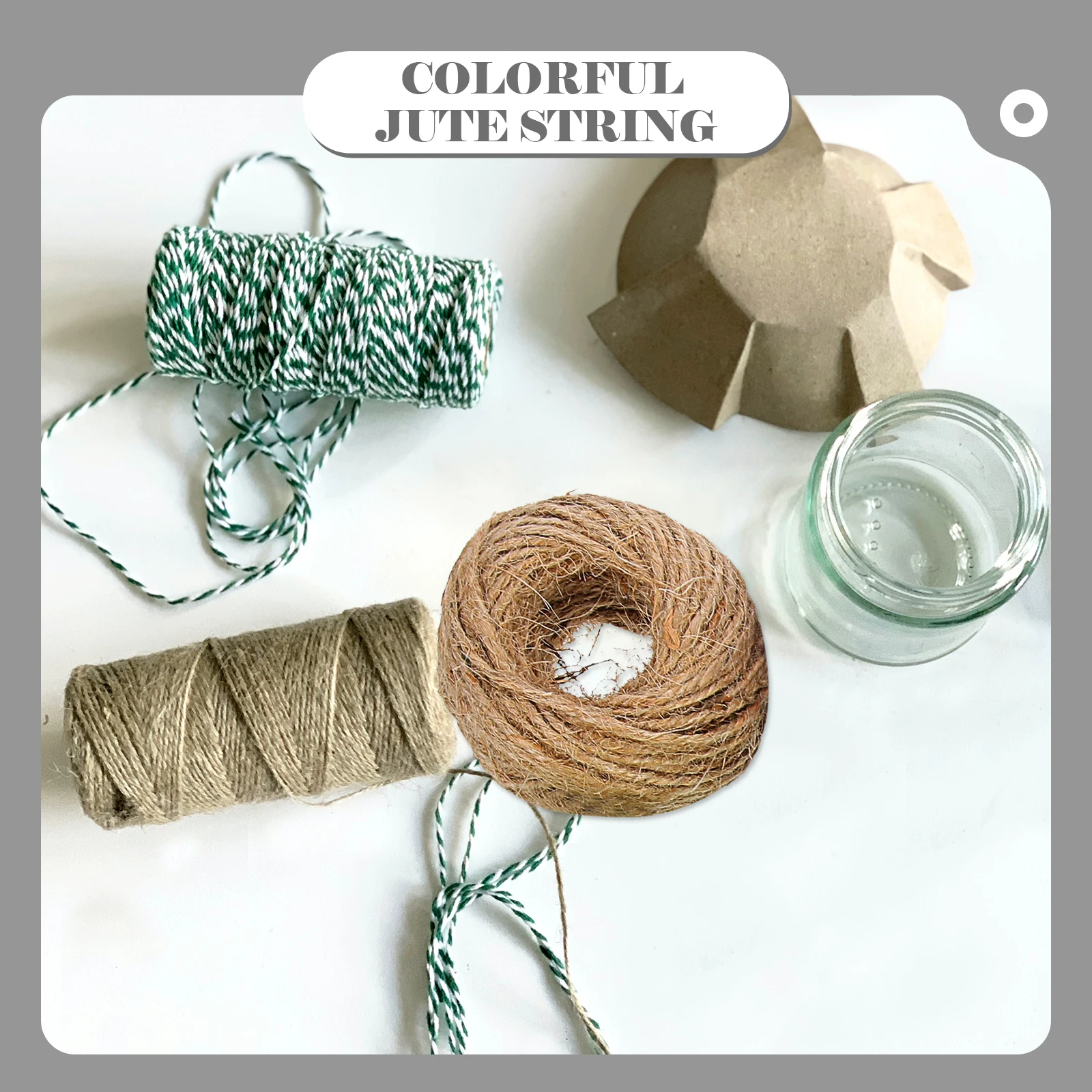 

Colored Twine 15 Rolls Colorful Jute DIY Craft Natural Threads 2Mm Rope Cords Decorative H made Packing Reusable Durability Arts