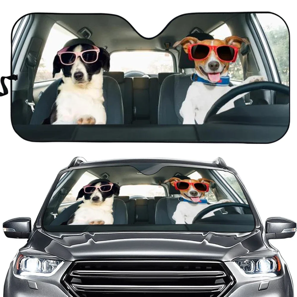 

Солнцезащитные очки для автомобиля, аксессуары для автомобиля, 3D принт собаки, солнцезащитный козырек для лобового стекла, прочные женские автомобильные аксессуары, солнцезащитный козырек 2021