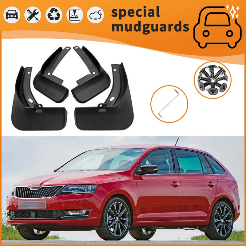 

For 16-18 Skoda Spaceback models Mudguards Fender Mudflaps Front Rear Flares Splash Guards Cover Car Accessorie