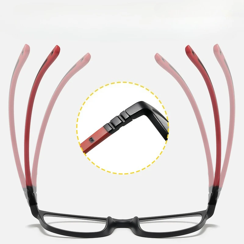 جديد عالية الوضوح مكافحة الضوء الأزرق نظارات للقراءة نمط الأعمال إطار مربع خفيفة للغاية طول النظر الشيخوخي نظارات للجنسين #4