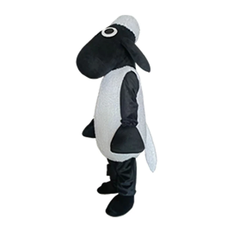 Wit Zwart Schapen Lam Mascottekostuum Fancy Dress Kerst Cosplay Carnavalsfeest Voor Halloween Evenement Prestaties Cosplay Anime - afbeelding 2