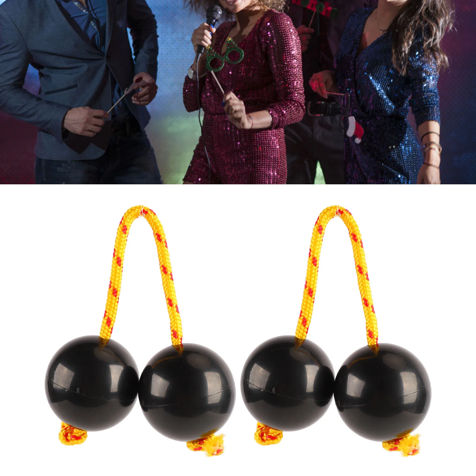 2Pcs Sand Egg African Shakers Rhythm Fingertip Abs Sand Ball for Kashaka Instrument Adults Beginners Accessory for Entertaining
