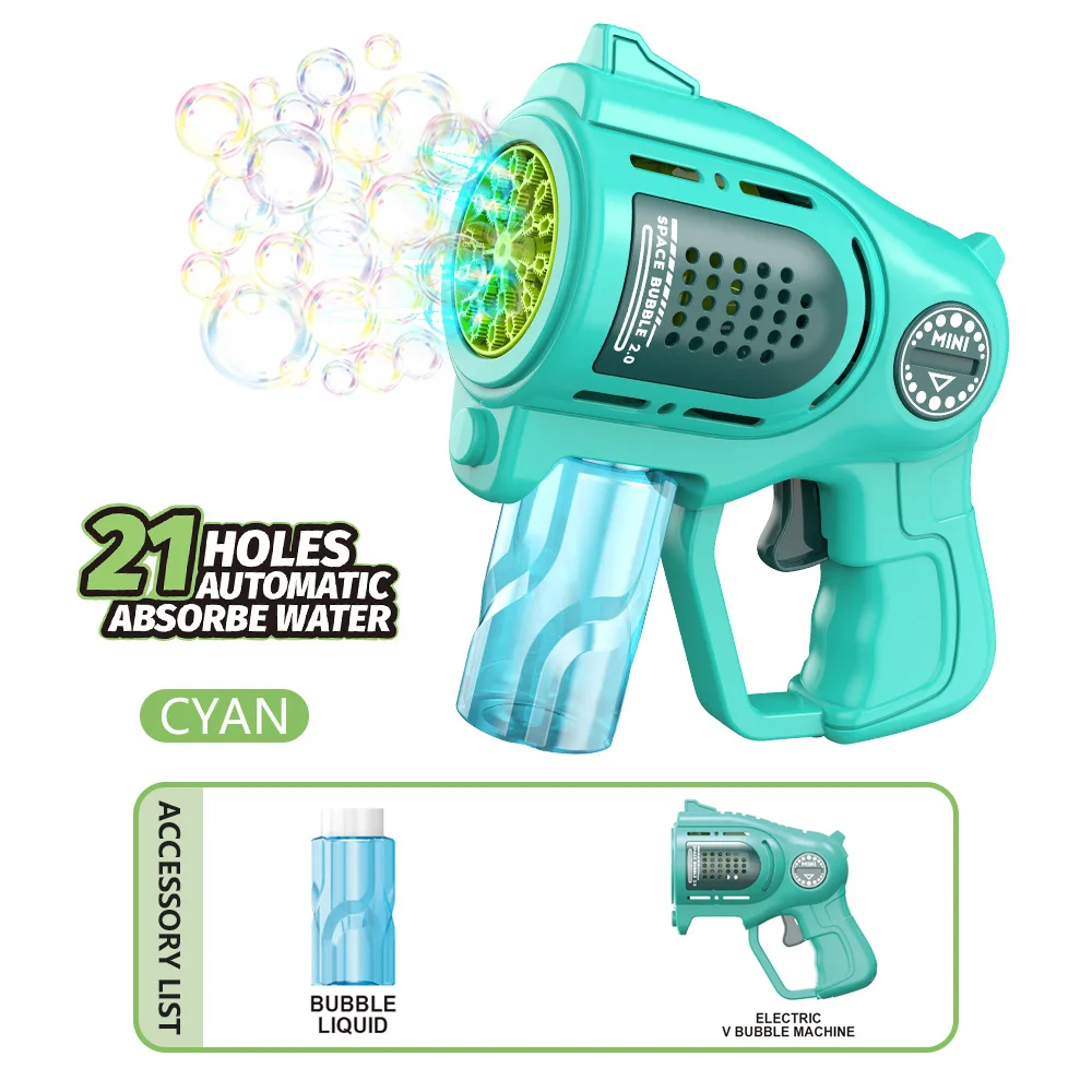 Machine à bulles électrique Gatling pour enfants, pistolet à bulles liquide, jouets pour garçons et filles, nouvelle collection