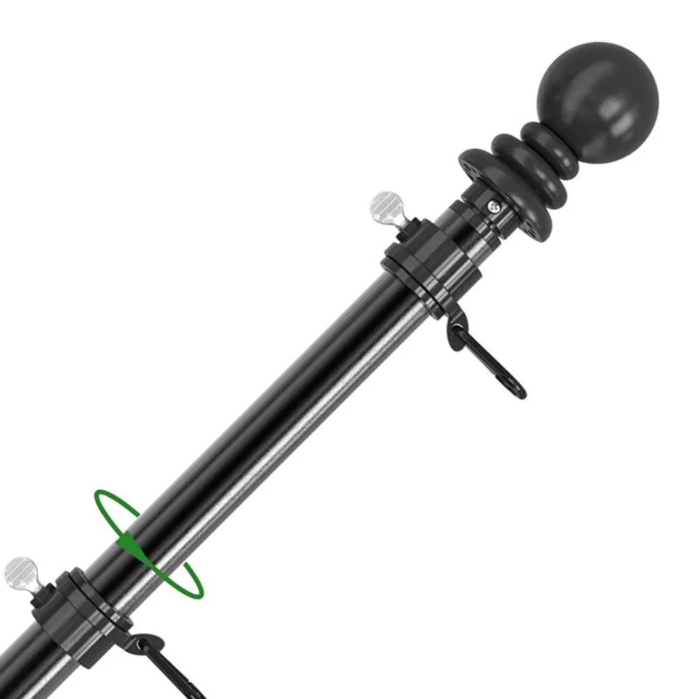 6ft Collapsible Wall Bracket Base Wall Mounting Flag Pole Holder Banner Rack Telescopic Flag Pole Flagpole