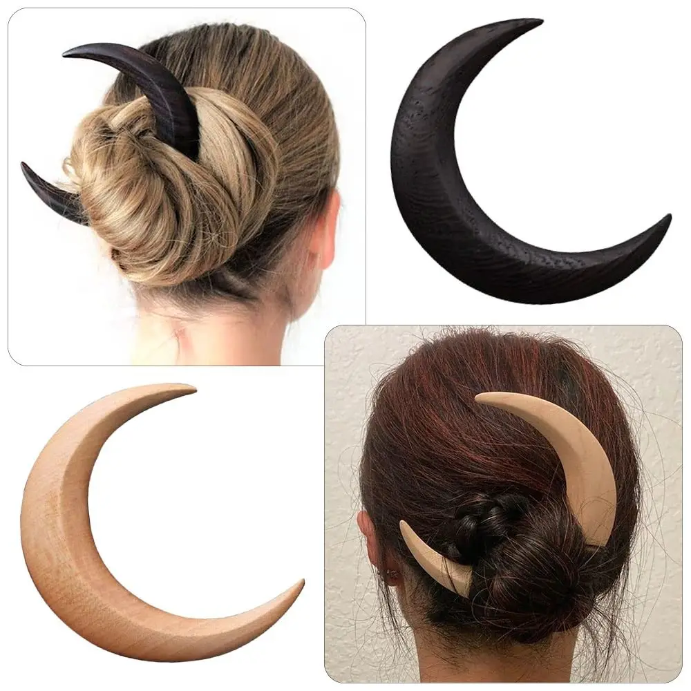 Women Girls Hair Accessories Ramadan Hair Styling Tools Hair Sticks Moon Hair Fork Hair Comb