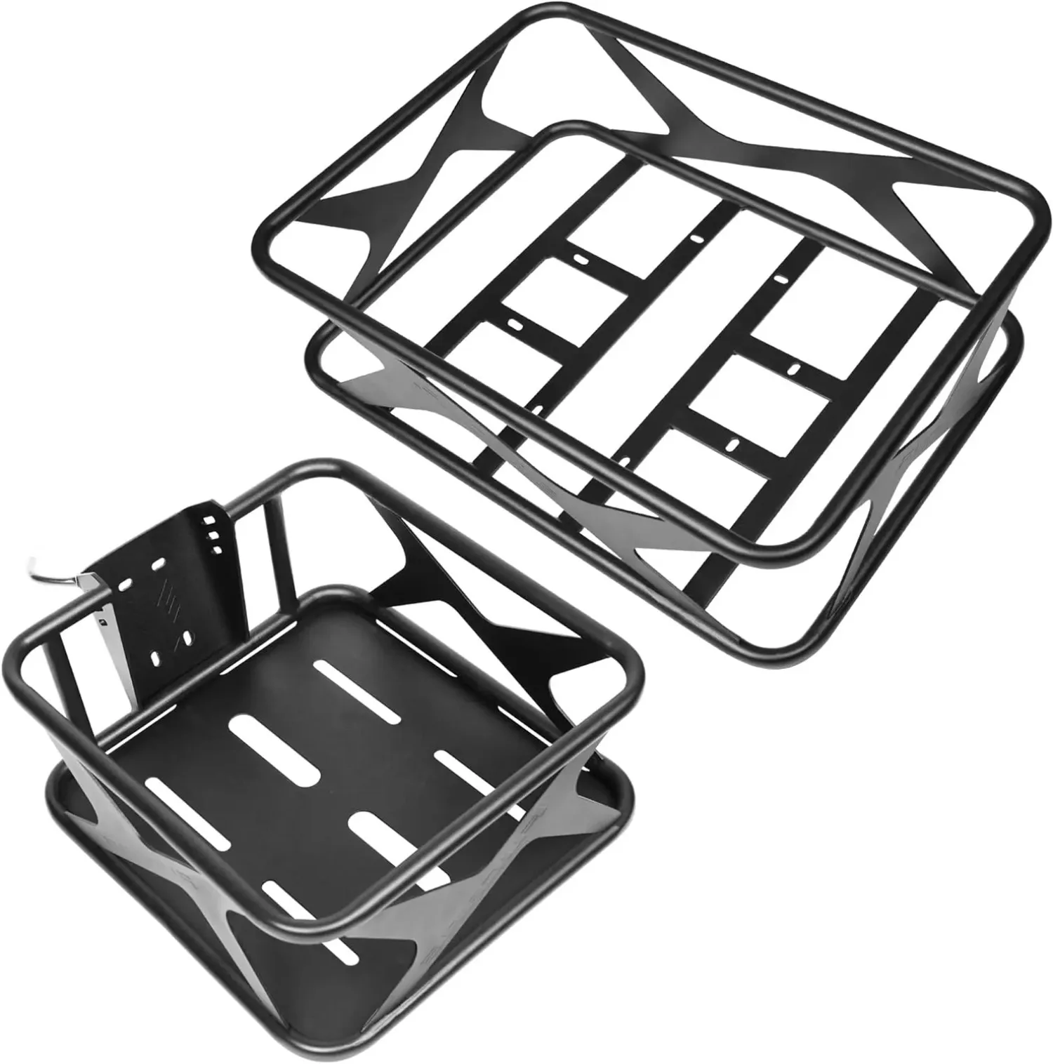 

Electric Front Basket and Rear Basket Set Carry up to 60 Pounds Easy Installation High Quality Bicycle Basket