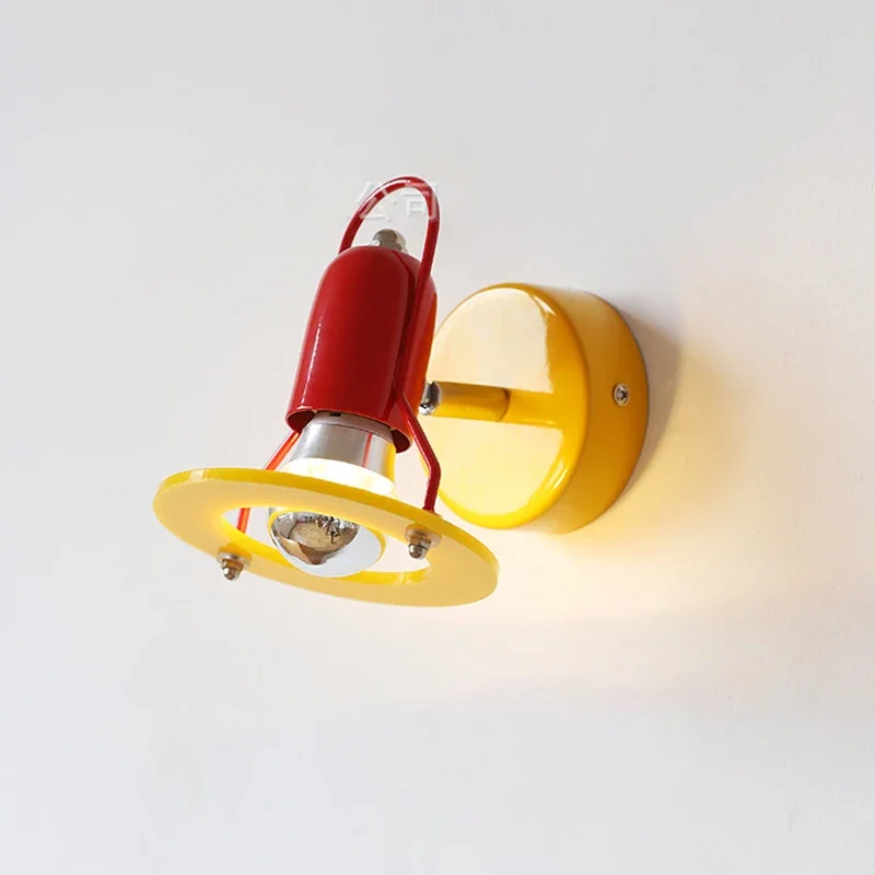 Memphis Medieval Wall Lamp Vintage Colorful Bauhaus Simple Living Room Bedroom Children's Room LED Wall Lamp