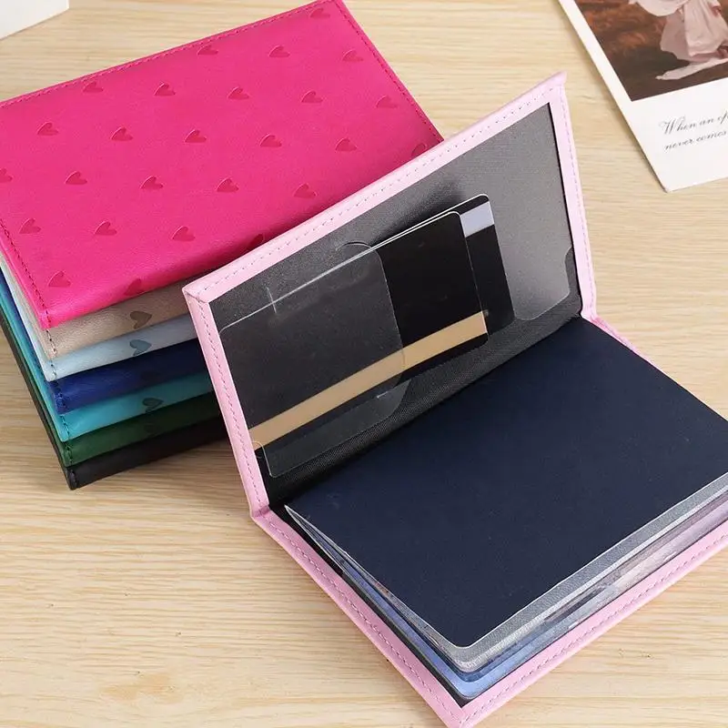 Love Printed Passport Protective Cover PU Leather Portable Travel Passport Case Cute Wallet Purse