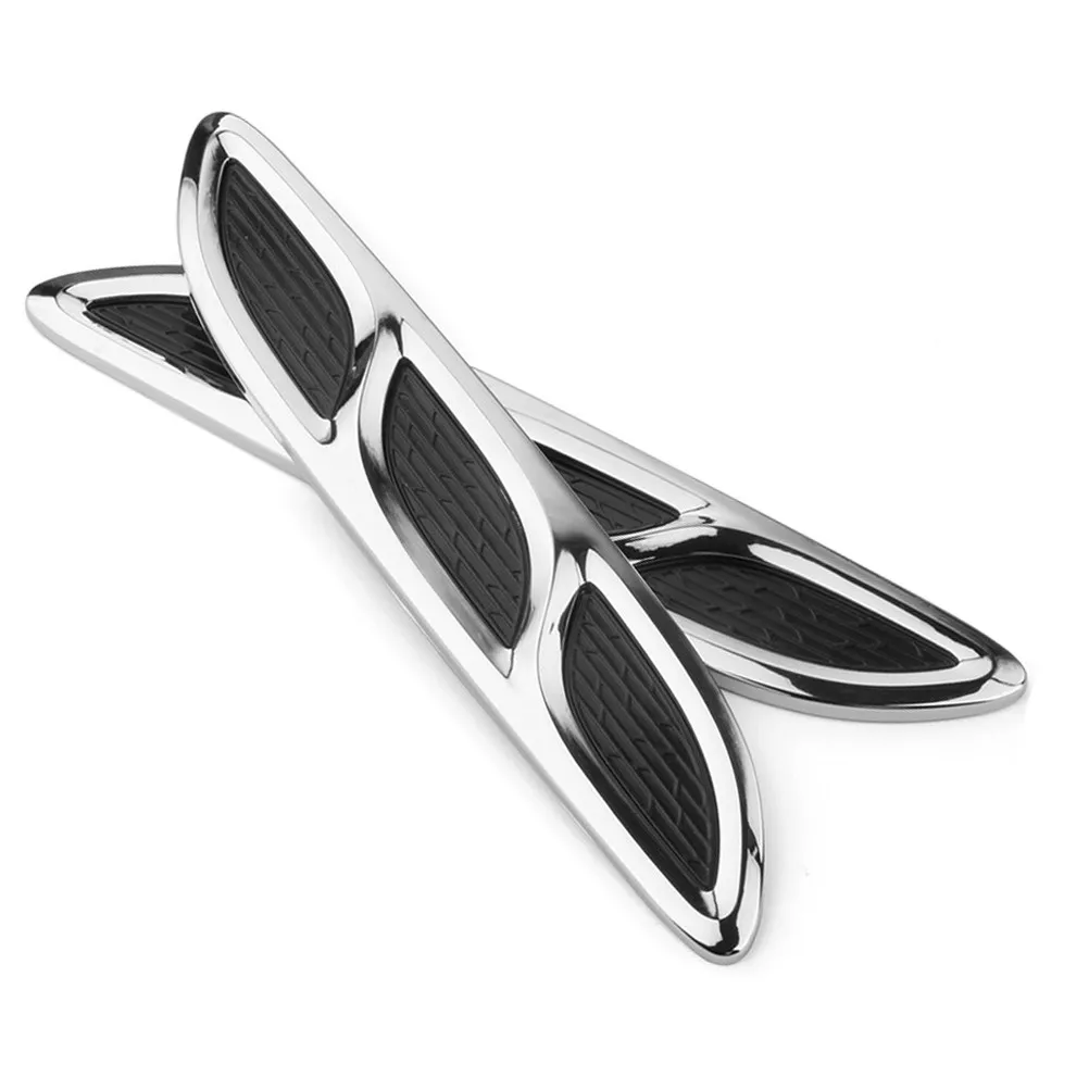 

1Pair Car Hood Vent Stickers ABS Material Waterproof Heat Resistant Easy Install No Residue Car Side Vent Decals Auto Intake