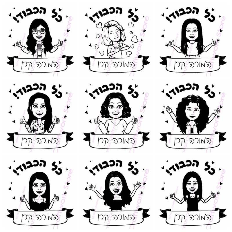 Customized Good Teacher Stamps for school homework seal self-inking hebrew seals logo Stamp for teachers New 2023