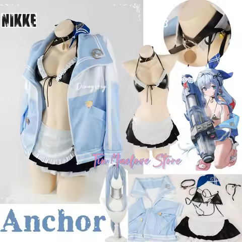 Anime Game NIKKE The Goddess Of Victory Cosplay Anchor Bikini Coat Dress Kawaii Maid Lolita Wigs For Girls Woman Cos платье