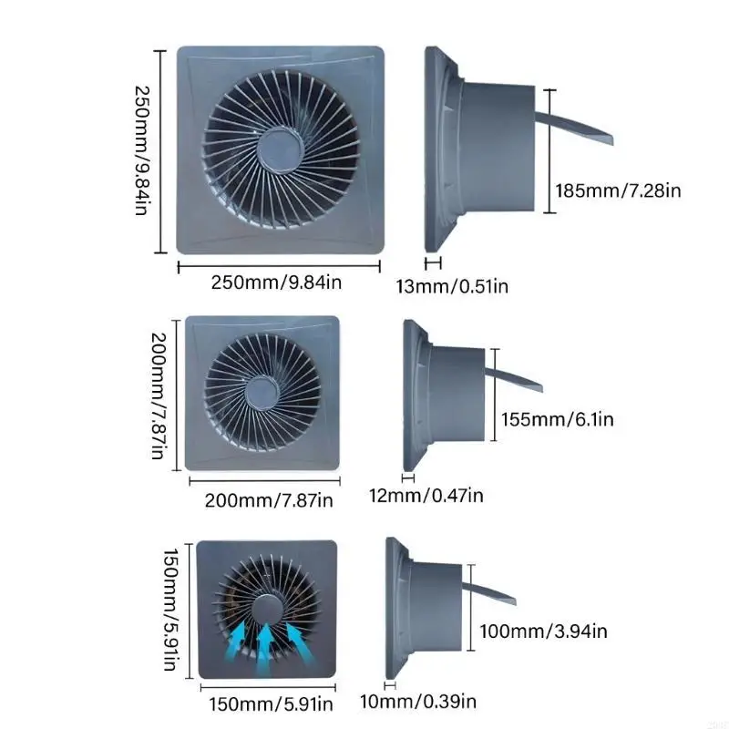 203C Ventilatore sfiato per cani silenzioso efficiente dal punto vista energetico, adatto ventilazione in