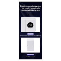 A72P UVC Wall-Mounted Toothbrush Sterilizer and Holder Toothbrush Cleaner Toothbrush Holder with 4 Toothbrush Slots and Timer