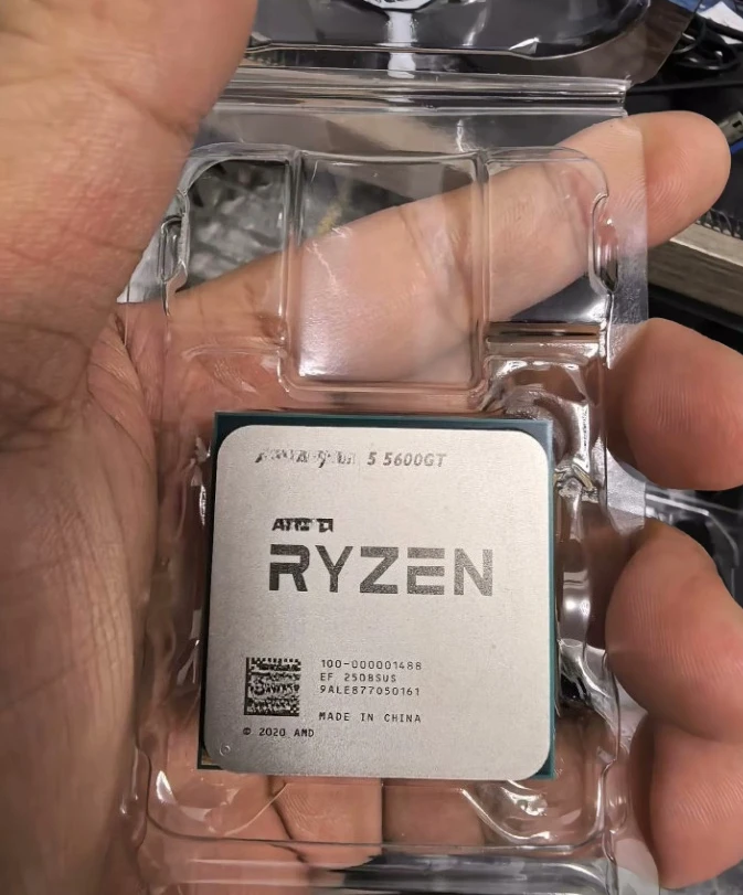 R5 5600GT/5600/5600g 3.6 GHz 6 núcleos 12 hilos CPU Procesador 7NM L3=16M, Ranura AM4 Sin Ventilador Nuevo AMD Ryzen 5 5600GT