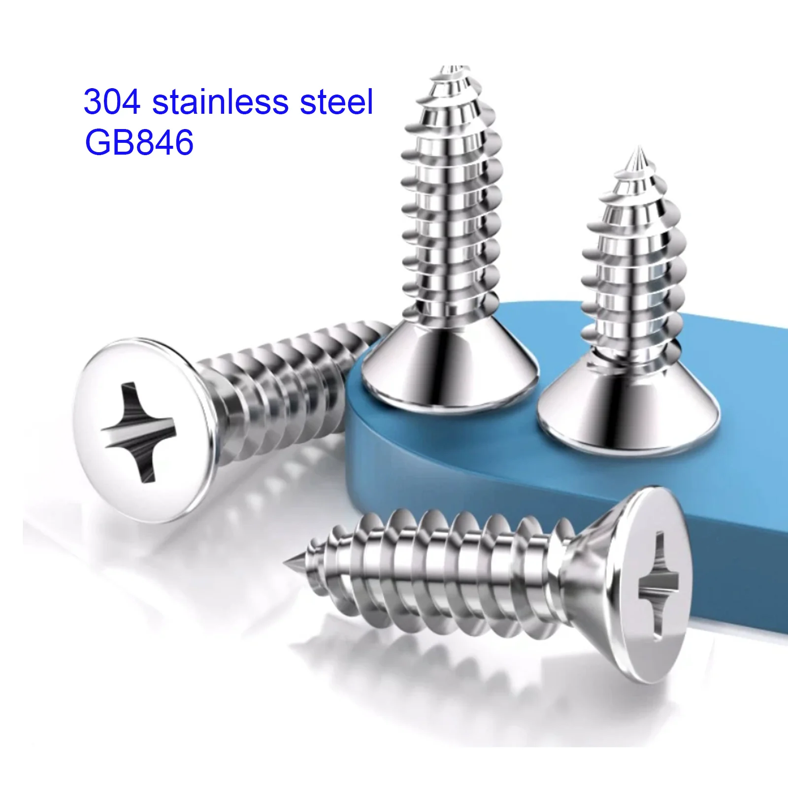 20/25/50pcs M1 M1.2 M1.4 M1.7 M2 to M3.9 Small 304 Stainless Steel Cross Phillips Flat Countersunk Head Self-tapping Wood Screw