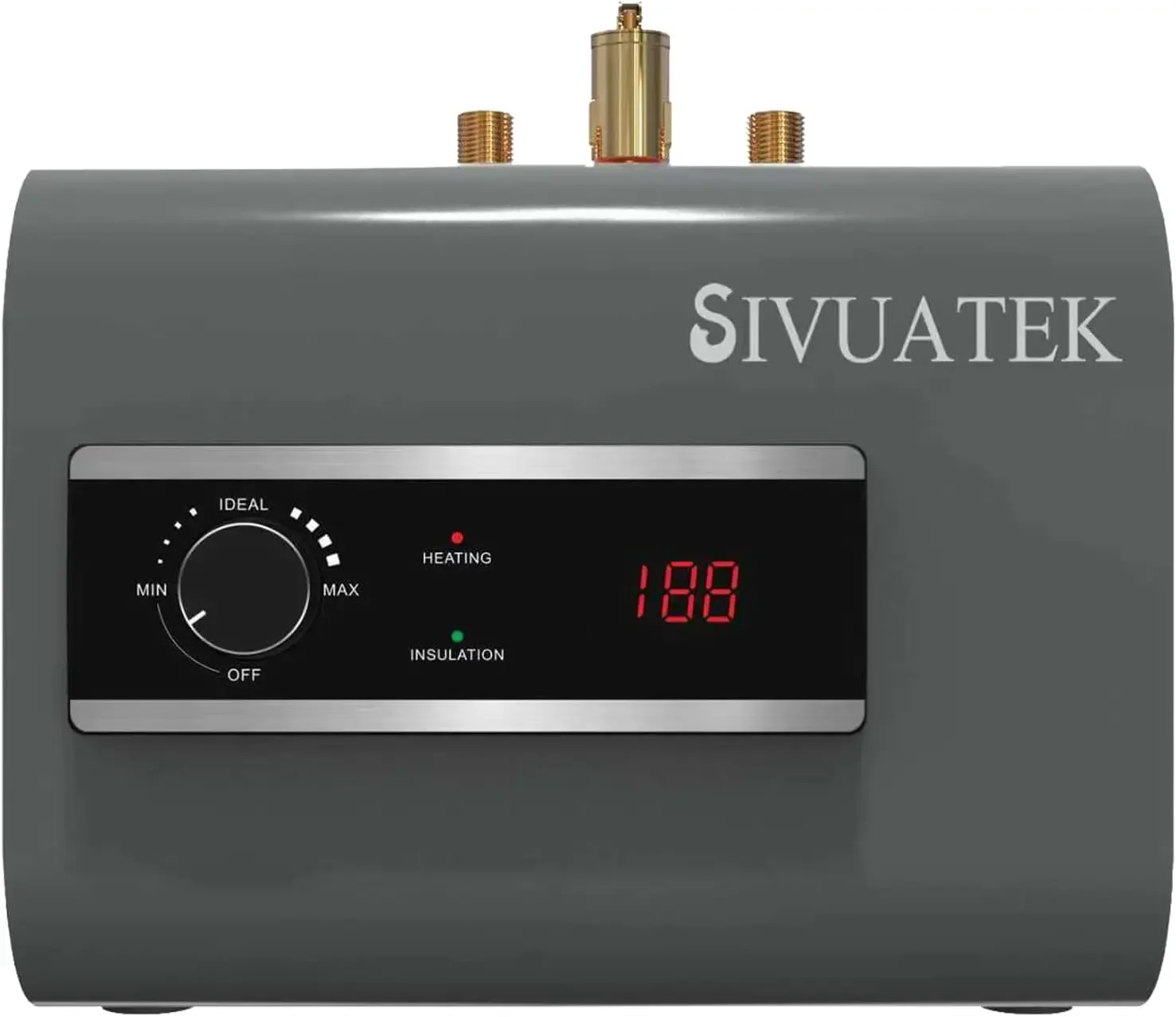 2.5 Gallon Mini-Tank Electric Water Heater, 1440W 120V Under Sink Unit | LED Temperature Display, Wall & Floor Mount; Compact Un