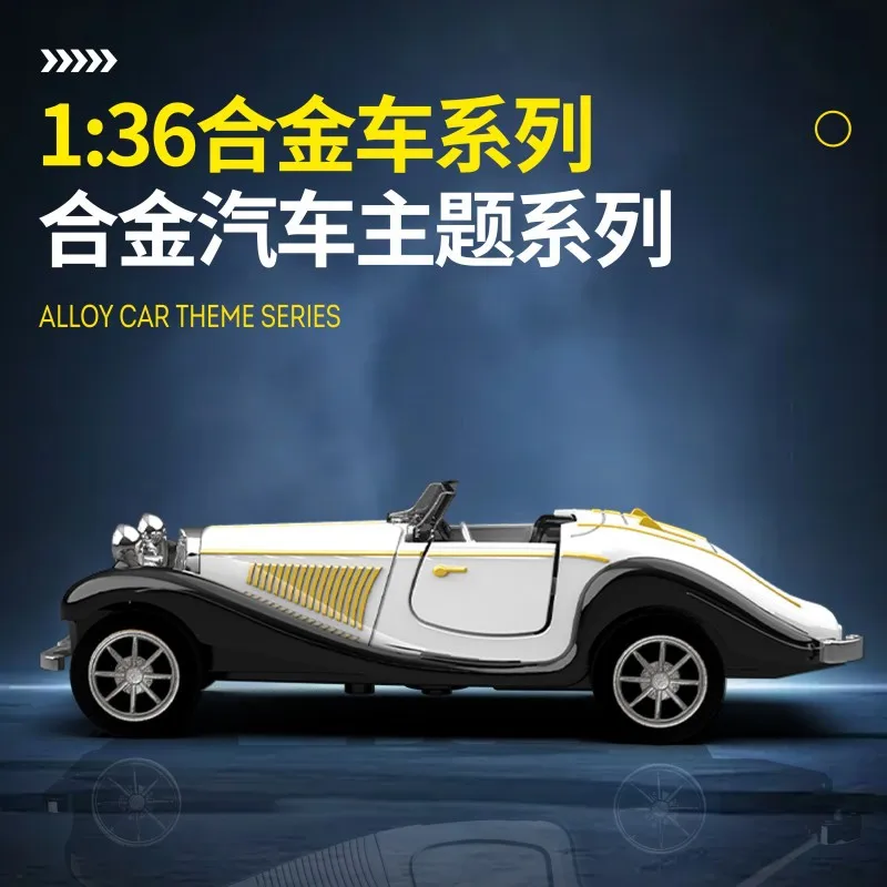 1:36 classique ancien grand-père voiture alliage retirer jouet modèle de voiture garçons modèle de voiture simulation pour enfants