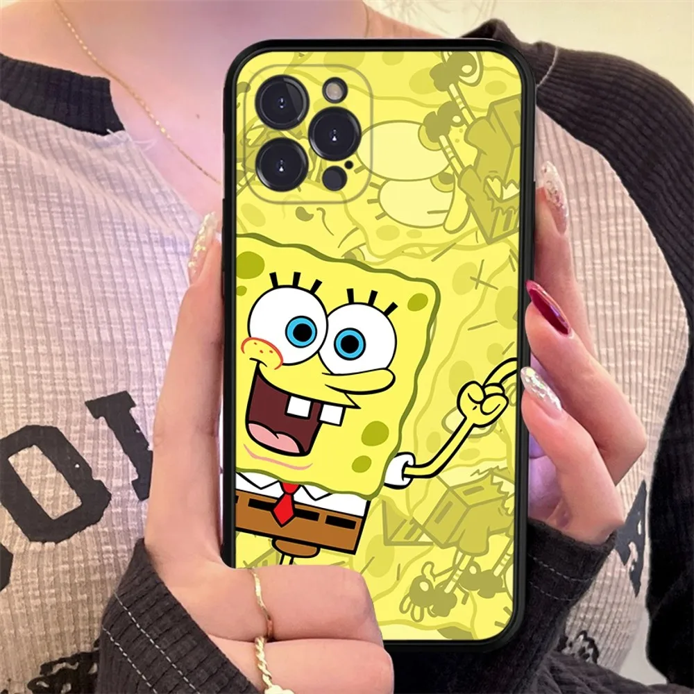 Lustige Cartoon s_spongebobs s_square pants Mouse pad für iPhone 15 14 11 12 13 Mini Pro xs Max Cover 6 7 8 plus x xr se 2020 Fonds