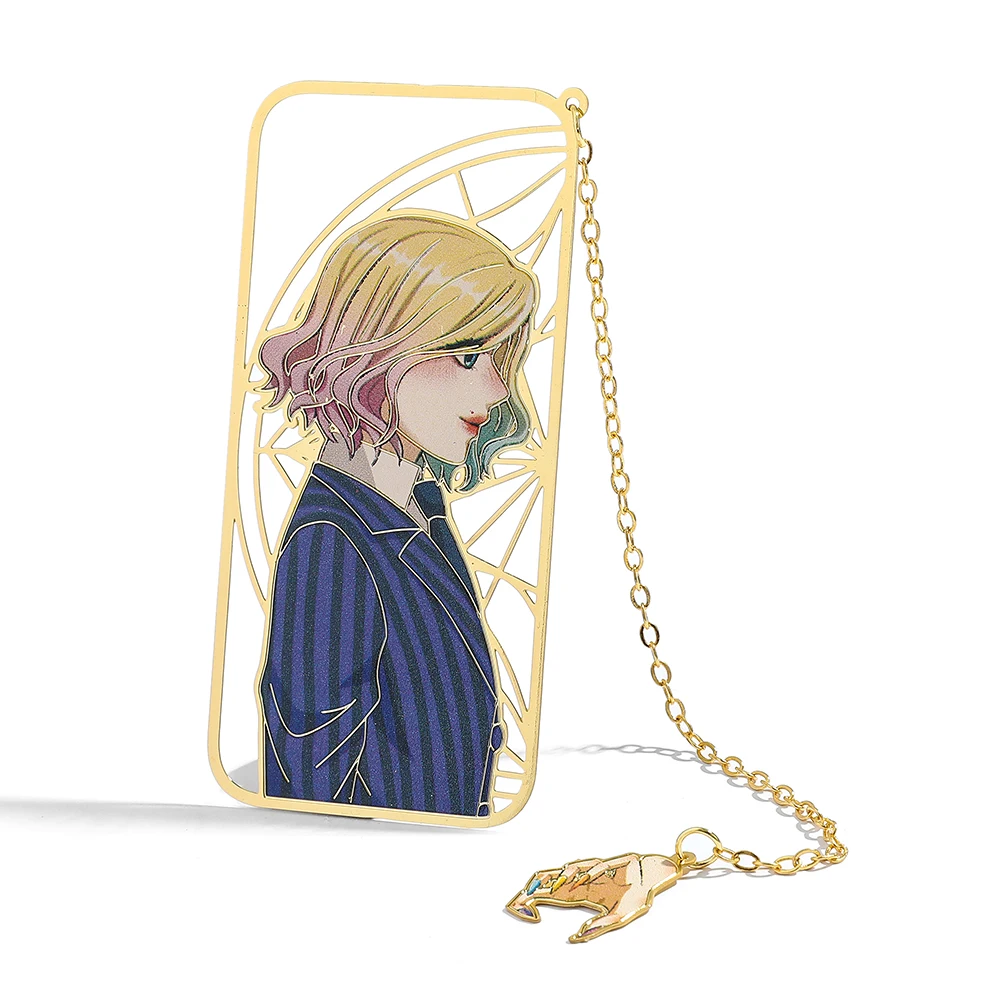 Punk Movie Wednesday Bookmark Peripheral Halloween Reading Page Marker Metal Bookmark Stationery Support Reading Lovers Gift