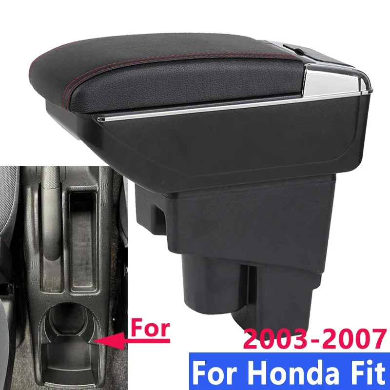 

Для Honda Fit подлокотник для Honda Fit Jazz 1, автомобильный подлокотник 2003-2007, ящик для хранения подлокотников, автомобильные аксессуары 2003 2004 2005 2006 2007
