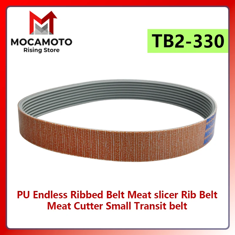 1pcs price TB2-330 PU Endless Ribbed Belt Meat slicer Rib Belt,Meat Cutter Small Transit belt