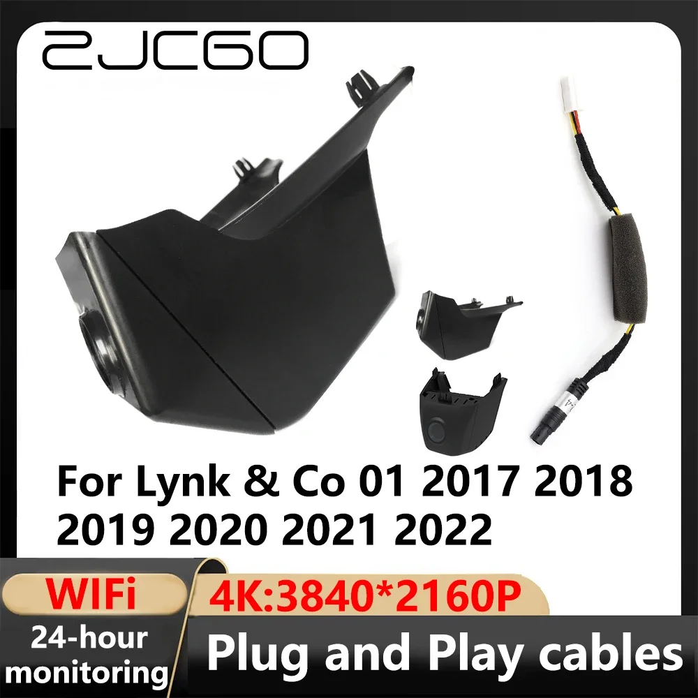 

ZJCGO 4K Wifi 3840*2160 Car DVR Dash Cam Camera VIdeo Recorder For Lynk & Co 01 2017 2018 2019 2020 2021 2022