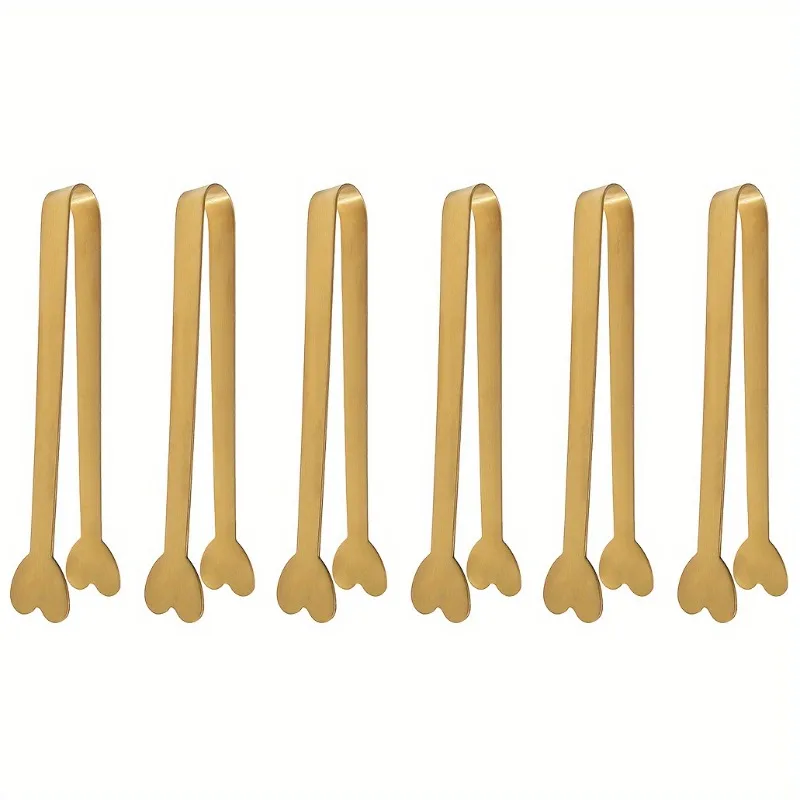 

4/6 шт. мини-щипцы в форме сердца из нержавеющей стали для кубиков сахара/леда, чаепития, свадьбы, кафе-бара, подарок на День святого Валентина YUZI