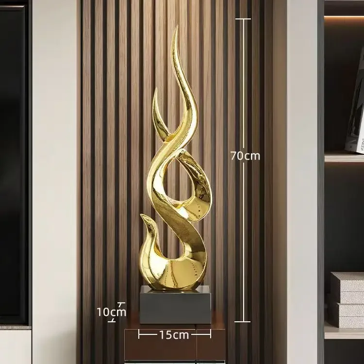 HYS light luxury high-end niche ornament electroplating section high living room porch TV cabinet niche model room decoration