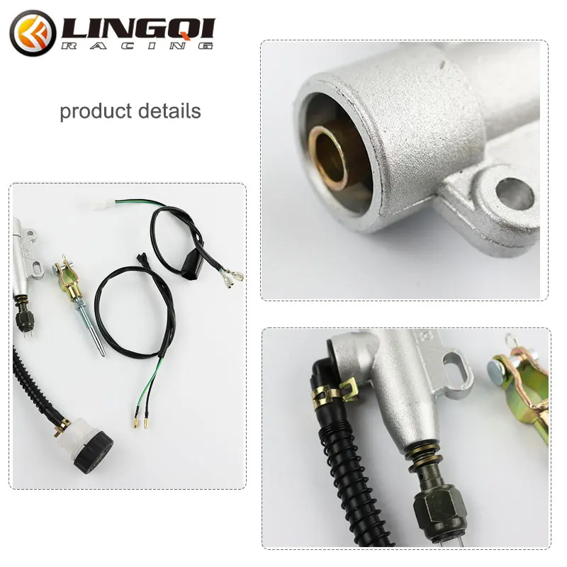 LYNNCHI Motorcycle Fluid Disc Brake On The Pump Assembly With Oil Cup Conjoined Pumps For ATV Off Road Vehicle Motocross Parts