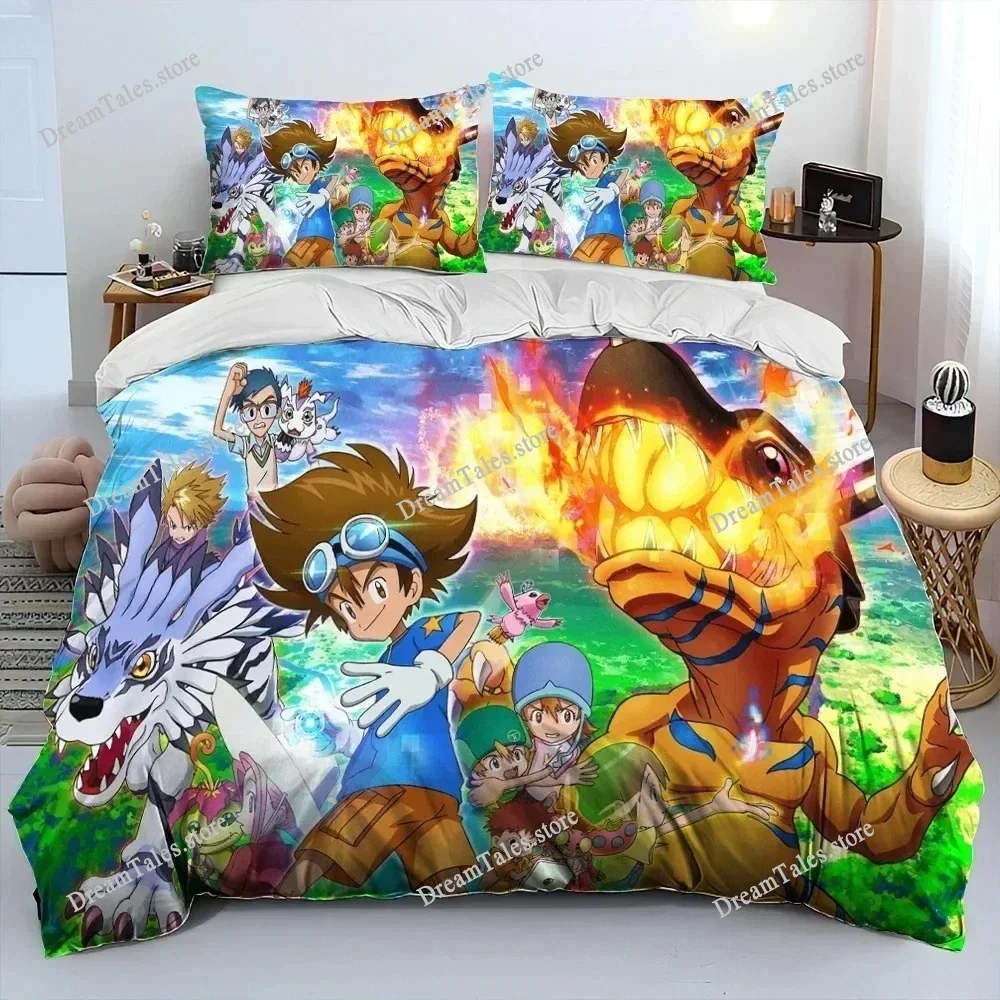 3D Print Duvet Cover Digimon Adventure Monster Pattern Quilt Covers for Children Single Twin Queen King Bedding Set Home Textile