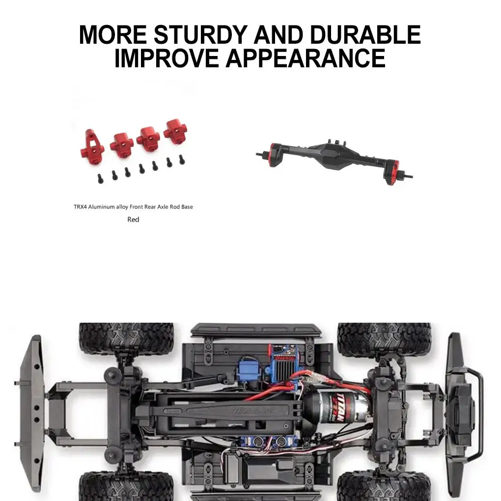 อะลูมินัมอัลลอยแบบก้านดึงที่นั่งแบบคงที่สำหรับ1 10 Traxxas ชิ้นส่วนอะไหล่อุปกรณ์แต่งรถ RC mobil RC Trx4