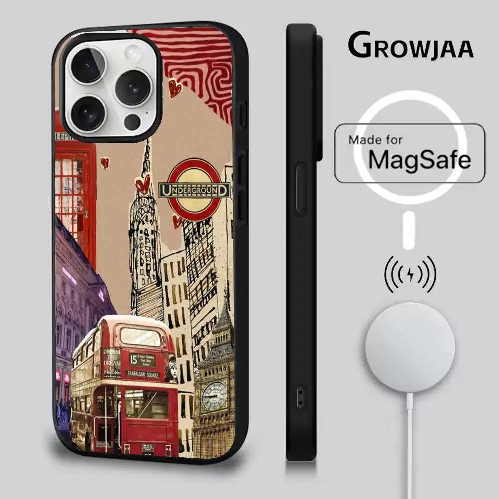London Big Ben Phone Case For iPhone 16e,16,15,14,13,12,11,Plus,Pro,Max,Mini Magsafe Magnetic Wireless Charging
