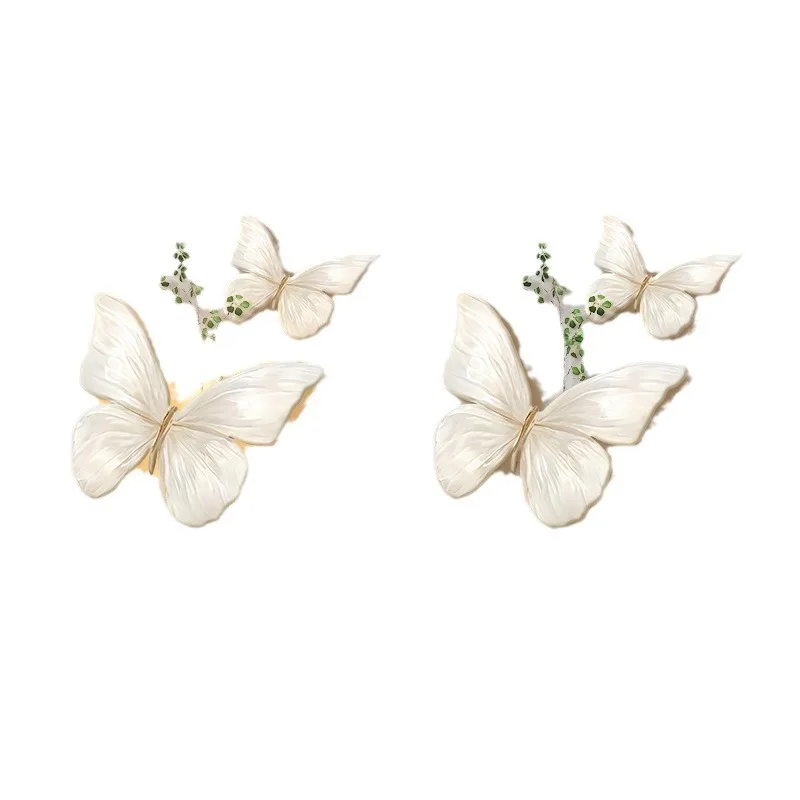 

French cream wind butterfly dining room decorative painting, wall lamp, bedroom corridor, living room wall pendant
