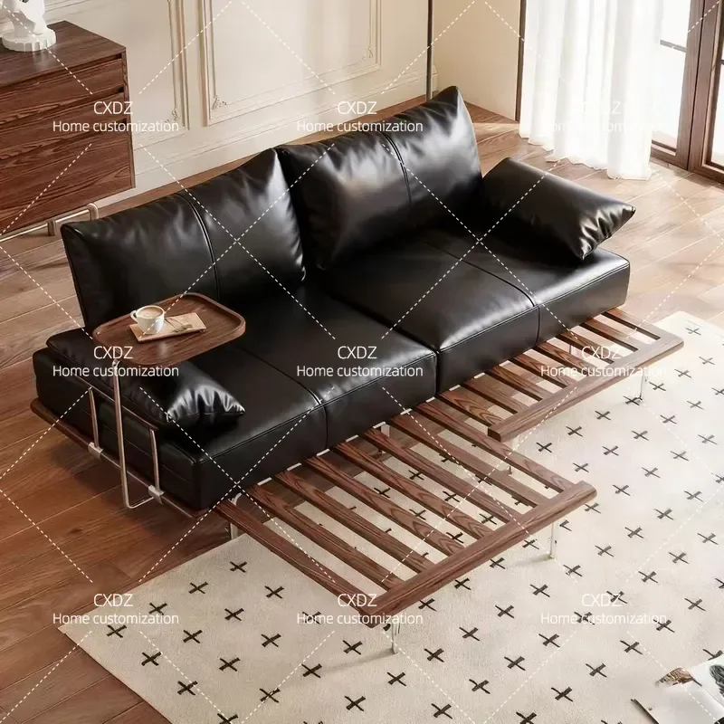 New Folding Sofa Bed Dual Purpose Retractable Double Multi Function Antique Style Living Room Furniture for Small Apartment