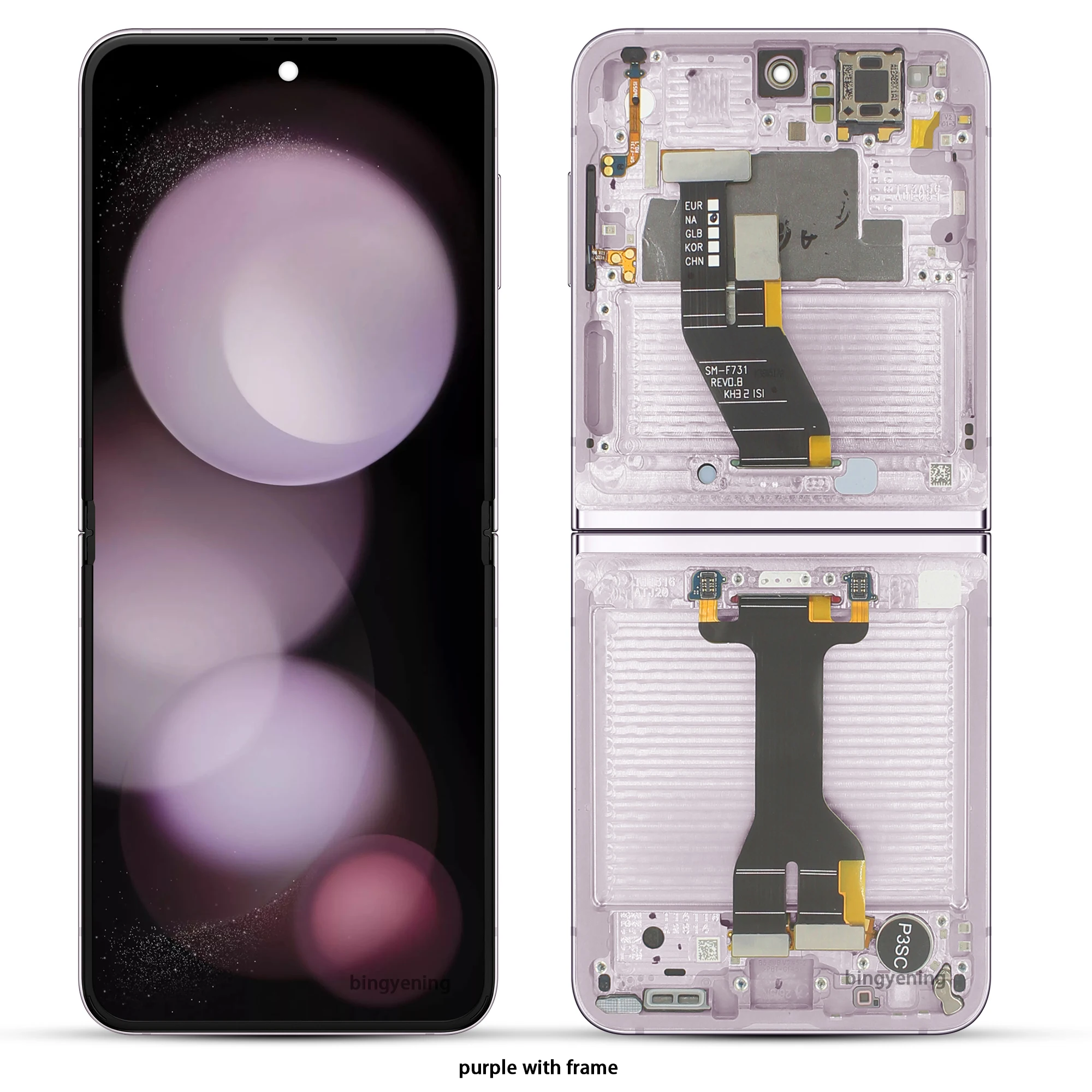 AMOLED per Samsung flip 5 display per Samsung Z Flip 5 5G F731U1 F731N Display LCD Touch Screen Digitizer Assembly