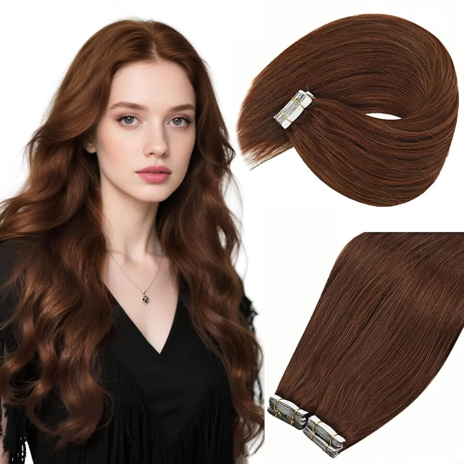 

VeSunny Hair Tape In Hair Extensions Human Hair Balayage Ombre Hair Extensions Brazilian Hair Silky Straight Remy Hair