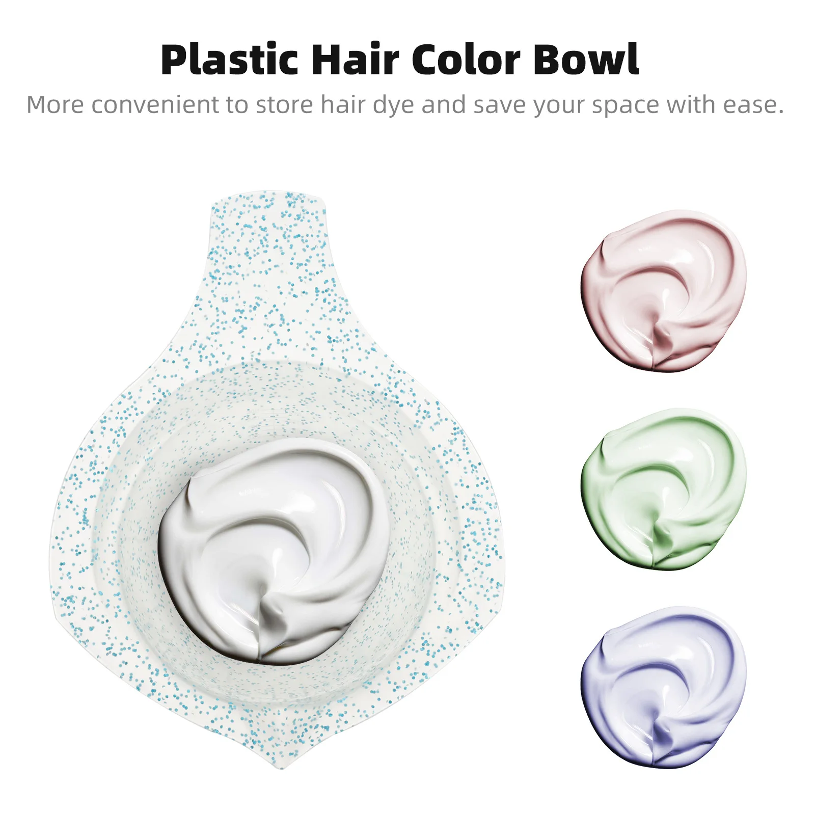 

1Pcs Long Lasting Hair Dying Bowl Convenient Storage Easy Wipe Off Plastic Salon Tool Color Mixing Bowl Hair Color Tool