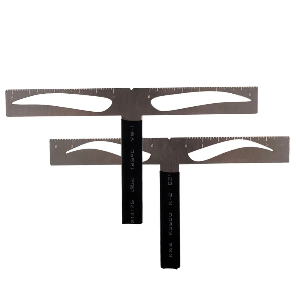 ชุดเครื่องมือวัดตำแหน่งคิ้วแบบสามจุด ใช้ซ้ำได้ สำหรับการสร้างคิ้วสมมาตรอย่างเป็นธรรมชาติ