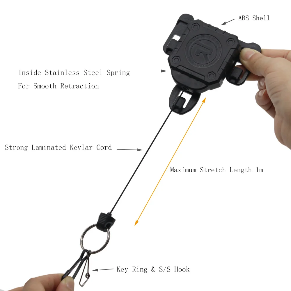 VULPO Hot Sale Multi-purpose Steel Wire Rope Keychain Gun Rope Pistol Special Safety Rope