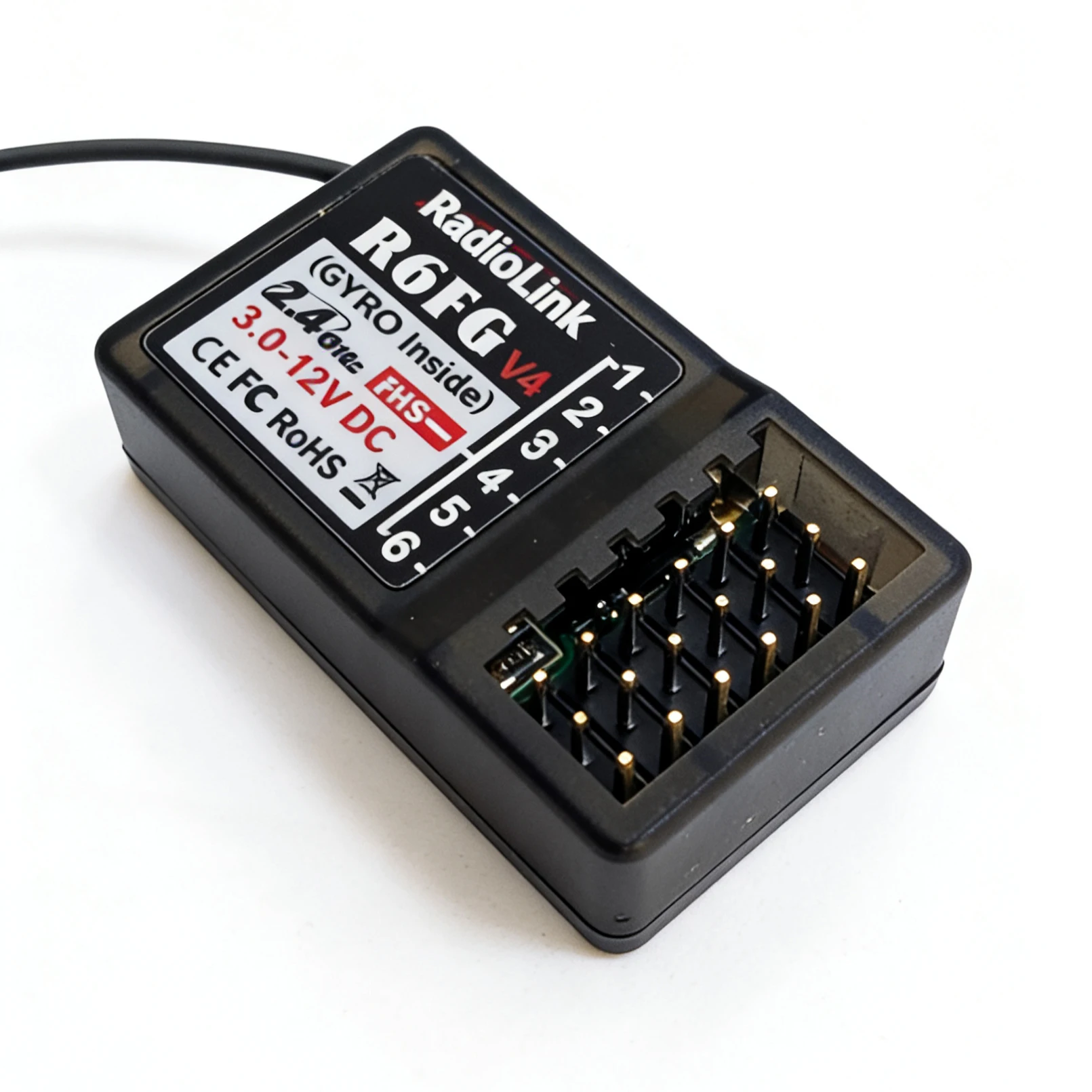 Radiolink R6F/R6FG 6CH 2.4GHz Receiver with Gyro Integrated and HV Servo Supported for RC4GS/RC6GS/RC4G
