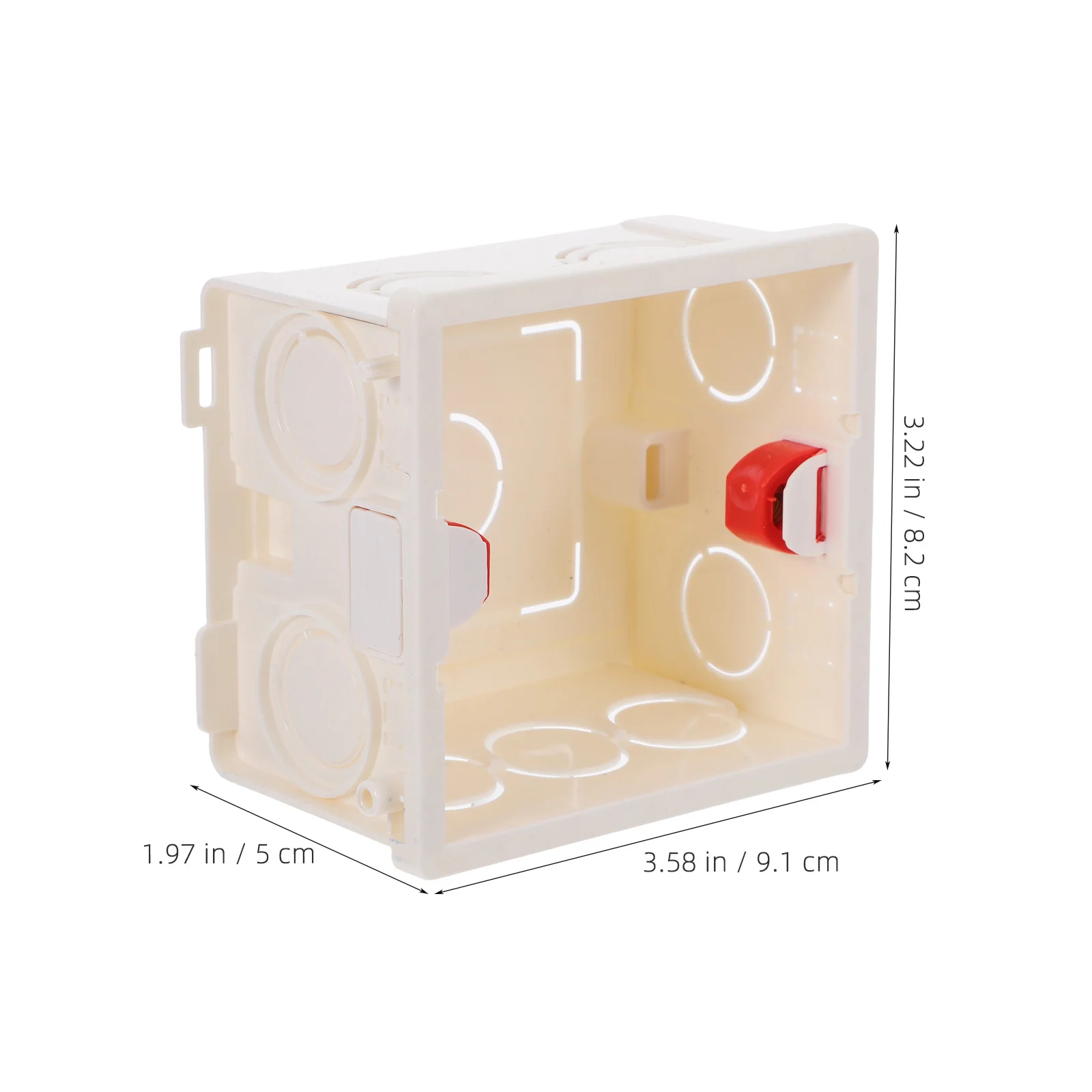 3pcs Pvc Electrical Junction Box For Wall Socket Hidden Installation Deep Outlet Enclosure Drywall Mount Switch Box For Home