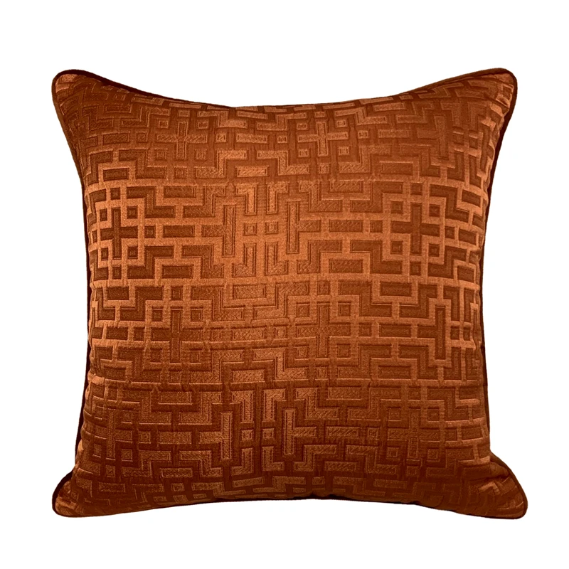 現代的な赤い幾何学的な枕カバー,ジャカードベルベットクッション,家の装飾,45x45 cm,1パック