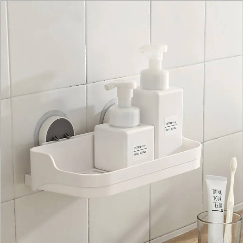 Non punching bathroom storage rack, draining soap box, multifunctional kitchen rack, storage and seamless installation