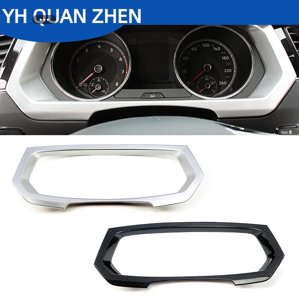For Volkswagen VW Tiguan MK2 2017-2019 Carbon Fiber Color Dashboard Meter Instrument Screen Panel Trim Dash Board ABS Sticker Se