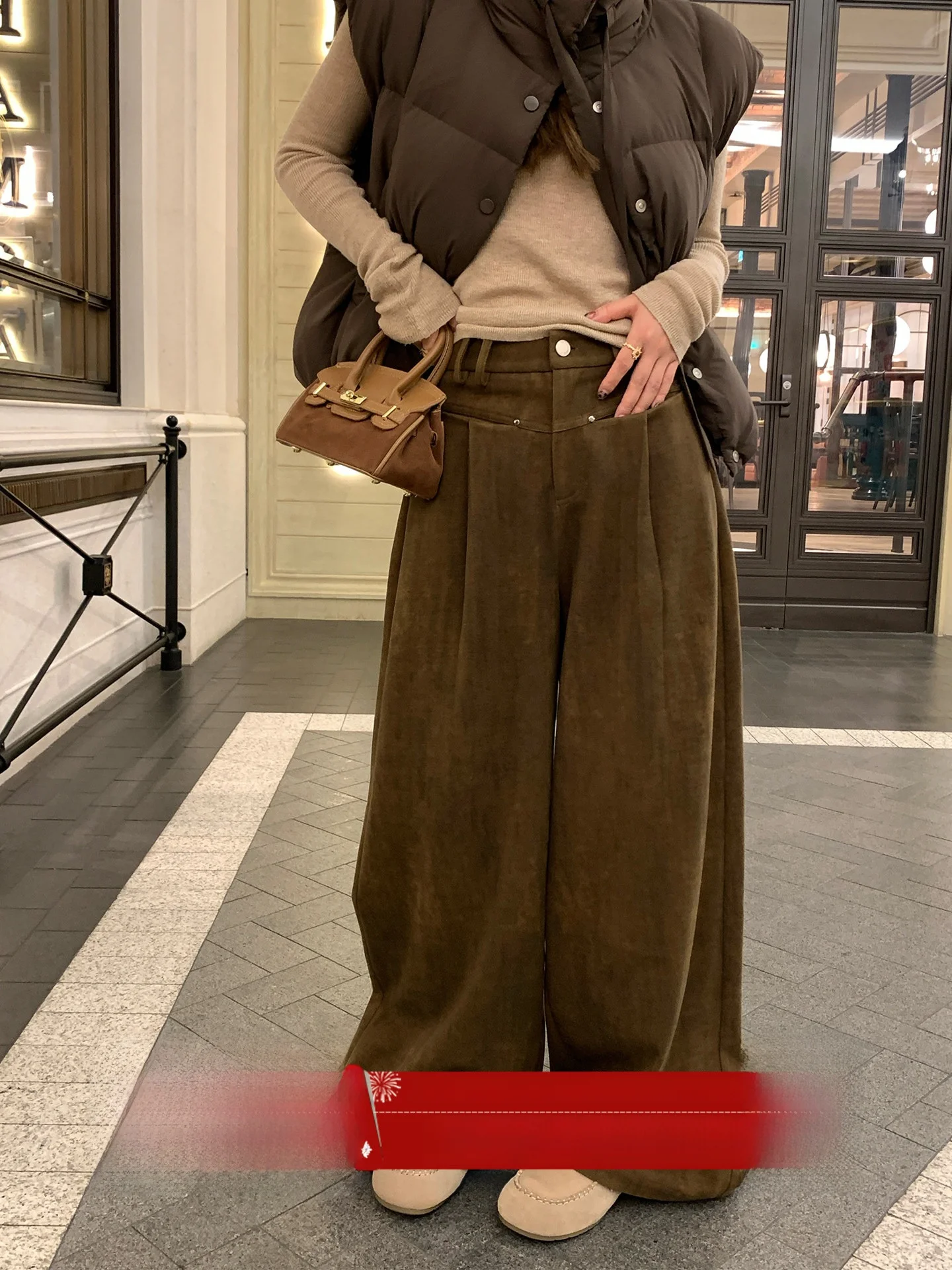 

MLS Vintage Loose Wide Leg Pants Women's Autumn Winter New Sle Casual Pants Drapey Comfortable Lazy Pants l Waist